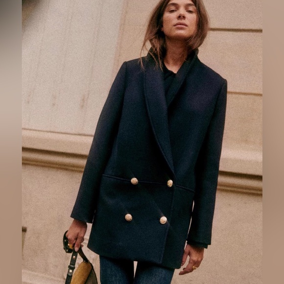 James jacket sezane Navy - Picture 2 of 6